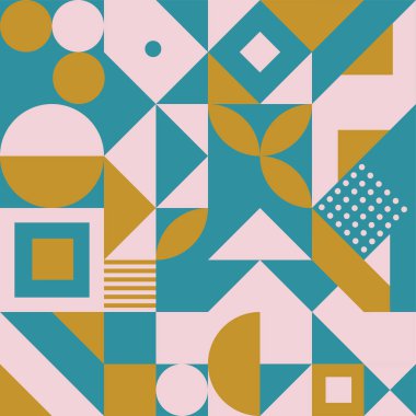 Geometri basit şekilli minimalist bir sanat eseridir. İskandinav tarzı tasarım. Parlak modern tarz. Kendi tasarımın için kullanabilirsin..