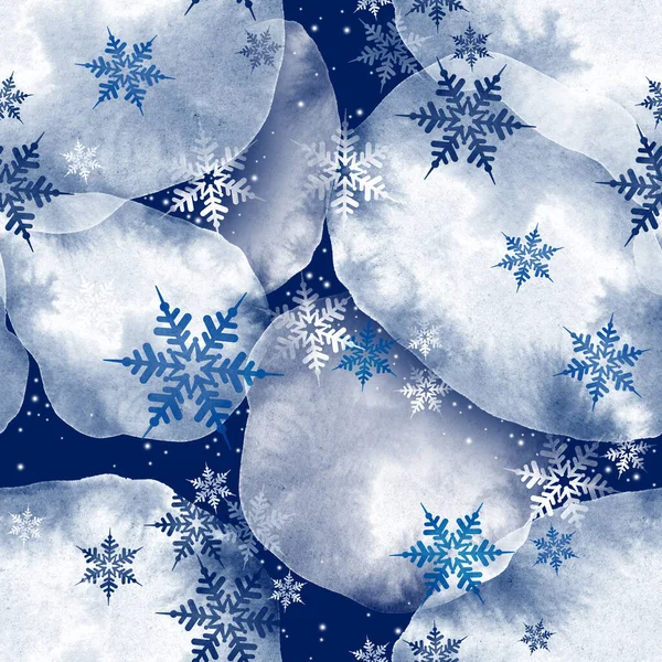 Seamless Modern Pattern Snowflakes Nice Winter Background Your Design Perfect — Stock Photo, Image