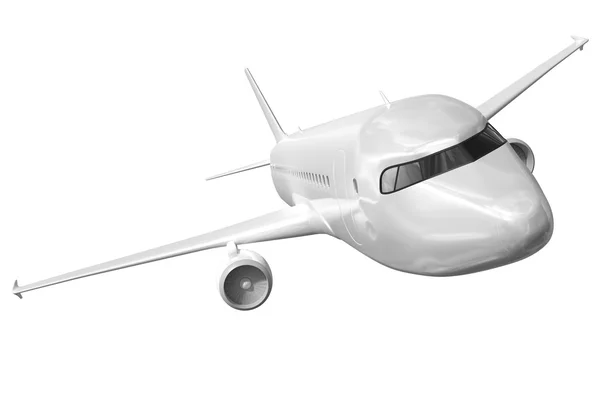 Αεροπλάνο σε λευκό. — Φωτογραφία Αρχείου