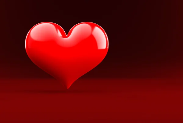 3d red glossy heart. — Stock Photo, Image