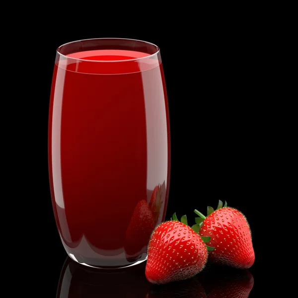 Juice jordgubb. — Stockfoto