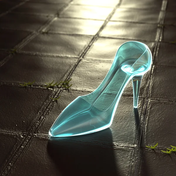Zapatilla de cristal. — Foto de Stock