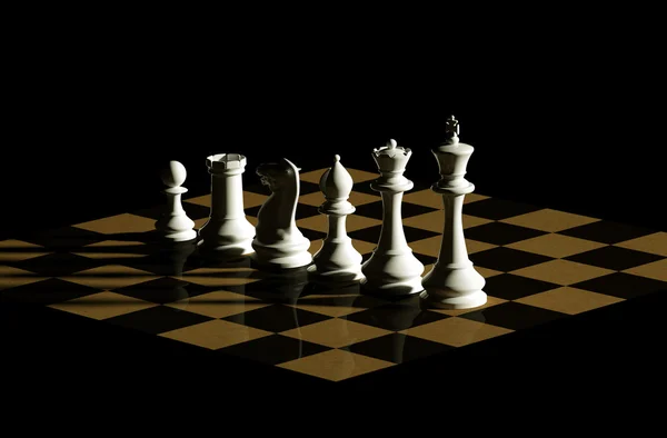 Beyaz satranç tahtası. — Stok fotoğraf