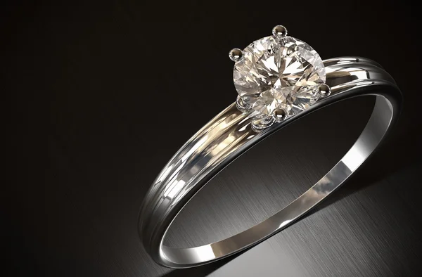 Diamante anello di lusso . — Foto Stock