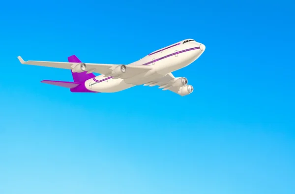 Airplane in the sky — Stock Photo, Image