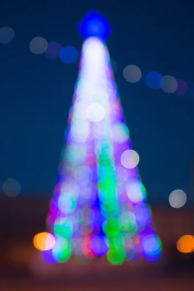 Farbiger Bokeh сhristmas tree — Stockfoto