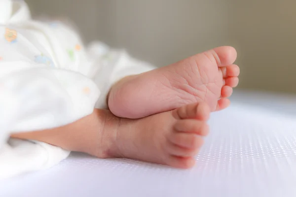 Ein neugeborenes Baby Füße Stockbild