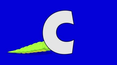 C harfi ve Caterpillar (arka plan)