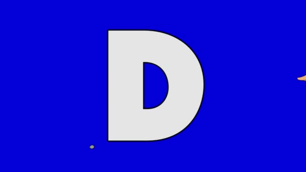 Písmeno D a kachny (v popředí) — Stock video