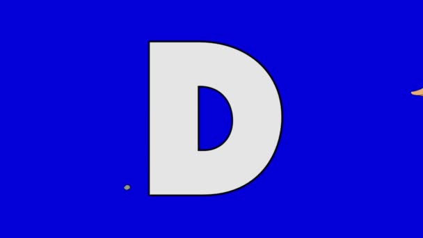 Písmeno D a kachny (pozadí) — Stock video