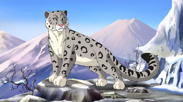 Snow Leopard εικόνας — Φωτογραφία Αρχείου