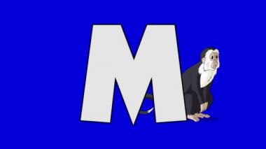 A harfi ve maymun (arka plan)