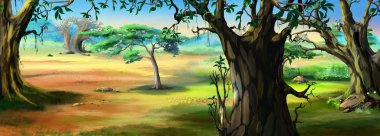 Afrika Savannah. Görüntü on