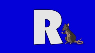 R Harfi ve fare (arka plan)