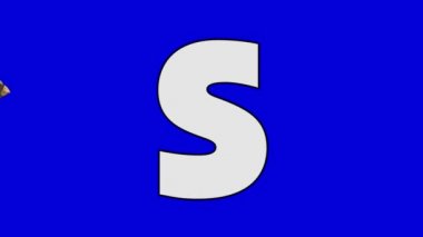 S harfi ve serçe (arka plan)
