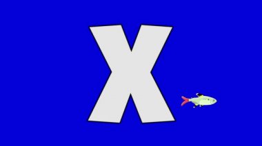 Mektup X ve x-ışını balık (ön plan)