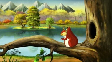 Ormandaki Kızıl Sincap