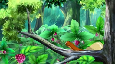 Kahverengi Caterpillar hareket grafik