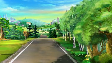 Ormanı yakınlarında yol
