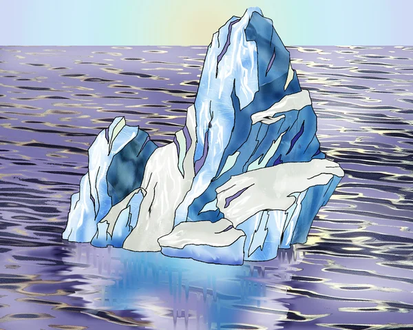 Iceberg em um oceano — Fotografia de Stock
