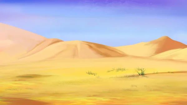Dunas de areia sob um céu azul — Fotografia de Stock