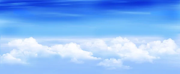 구름 푸른 하늘 파노라마 보기 — 스톡 사진