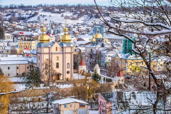 Terebovlia Ukraine 2020 Panoramic Top View Town Terebovlya Ternopil Region — Stock Photo, Image