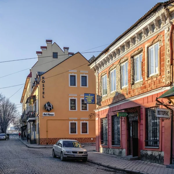 Kamianets Podilskyi Ukraine 2020 Bâtiments Historiques Dans Vieille Rue Kamianets — Photo