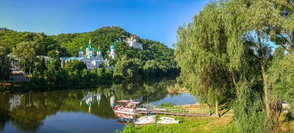 Svyatogorsk Ucrania 2020 Vista Panorámica Las Santas Montañas Lavra Santa —  Fotos de Stock