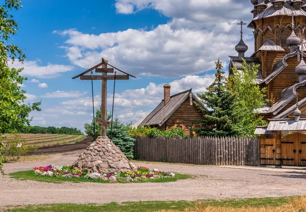 Svyatogorsk Ukraine 2020 Wooden All Saints Skete Part Svyatogorsk Lavra — Stock Photo, Image