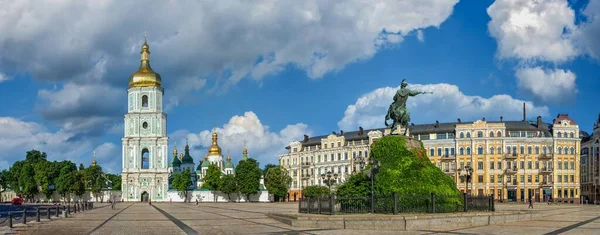 Kiev Ucrânia 2020 Praça Santa Sofia Kiev Ucrânia Uma Manhã — Fotografia de Stock