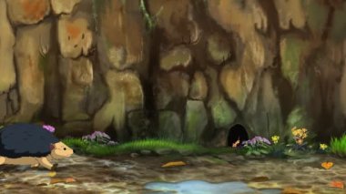 Tembel kirpi ve çalışkan kirpi. 