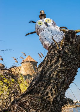 24.04.2021. Bilhorod-Dnistrovskyi veya Akkerman Kalesi, Odessa bölgesi, Ukrayna, güneşli bir bahar sabahı