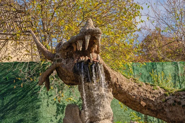 2020 Uman Ukraine Sculpture Dragons Dans Parc Fantasy Nova Sofiyivka — Photo