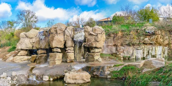 2020 Uman Ucrânia Cachoeira Parque Fantasia Nova Sofiyivka Uman Ucrânia — Fotografia de Stock