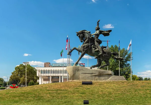 Tiraspol Moldova 2021 Monument Alexander Suvorov Tiraspol Transnistria Moldova Sunny — Stock Photo, Image