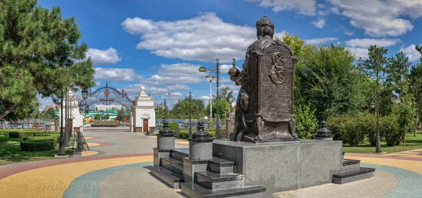 Tiraspol Moldova 2021 Monument Katarina Den Store Tiraspol Transnistria Eller – stockfoto