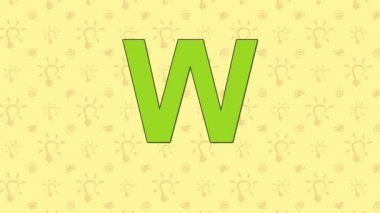 Ağaçkakan. İngilizce Hayvanat Bahçesi Alfabe - harf W