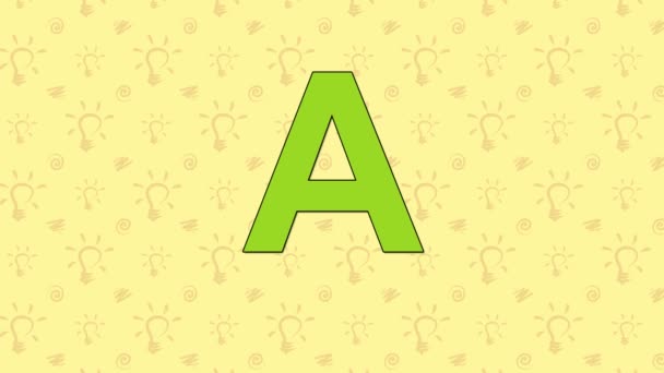 Alligator. English ZOO Alphabet - letter A — Stock Video