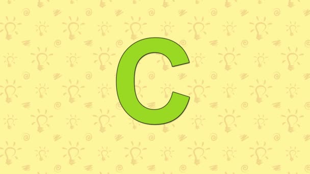 Cheetah. English ZOO Alphabet - letter C — Stock Video