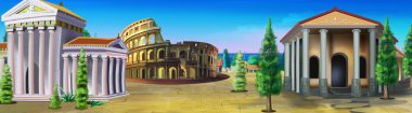 Antik Roma. Panorama görünüm