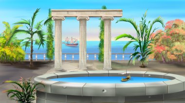 Antik Yunan Colonnade
