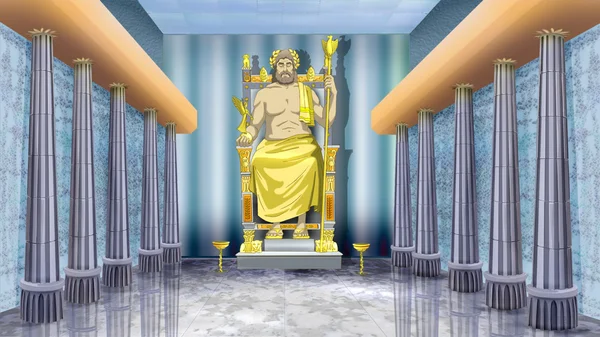 Zeus-Statue bei Olympia — Stockfoto