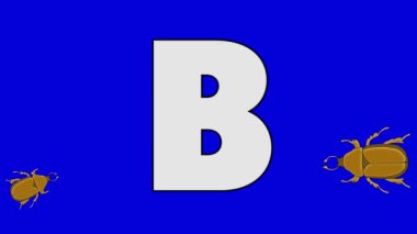 B harfi ve böceği (ön plan)