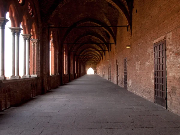 Pavia. Castelo de Visconti . — Fotografia de Stock