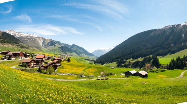 Talblick Surselva — Stockfoto