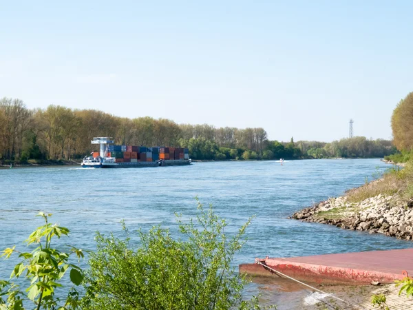 Barge için Konteyner Taşıma — Stok fotoğraf