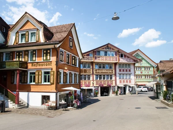 Switzerland, Appenzell. Typical old houses. — Stock Photo, Image