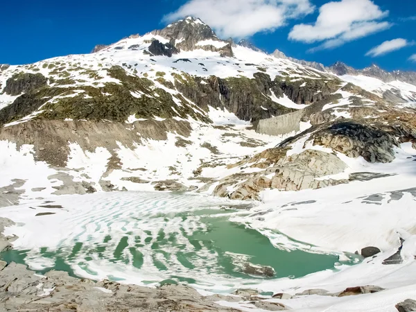 Derretimiento del glaciar del Ródano — Foto de Stock