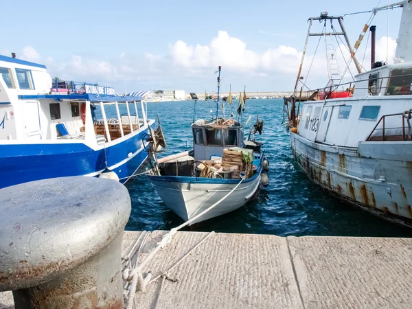 Several fishing boats are moored. — Stock Photo, Image